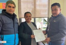 हिन्दुङ सामुदायिक स्वास्थ्य इकाई भवन निर्माणका लागि त्रिपक्षीय सम्झौता