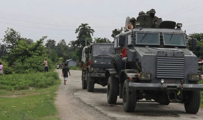 army-in-road